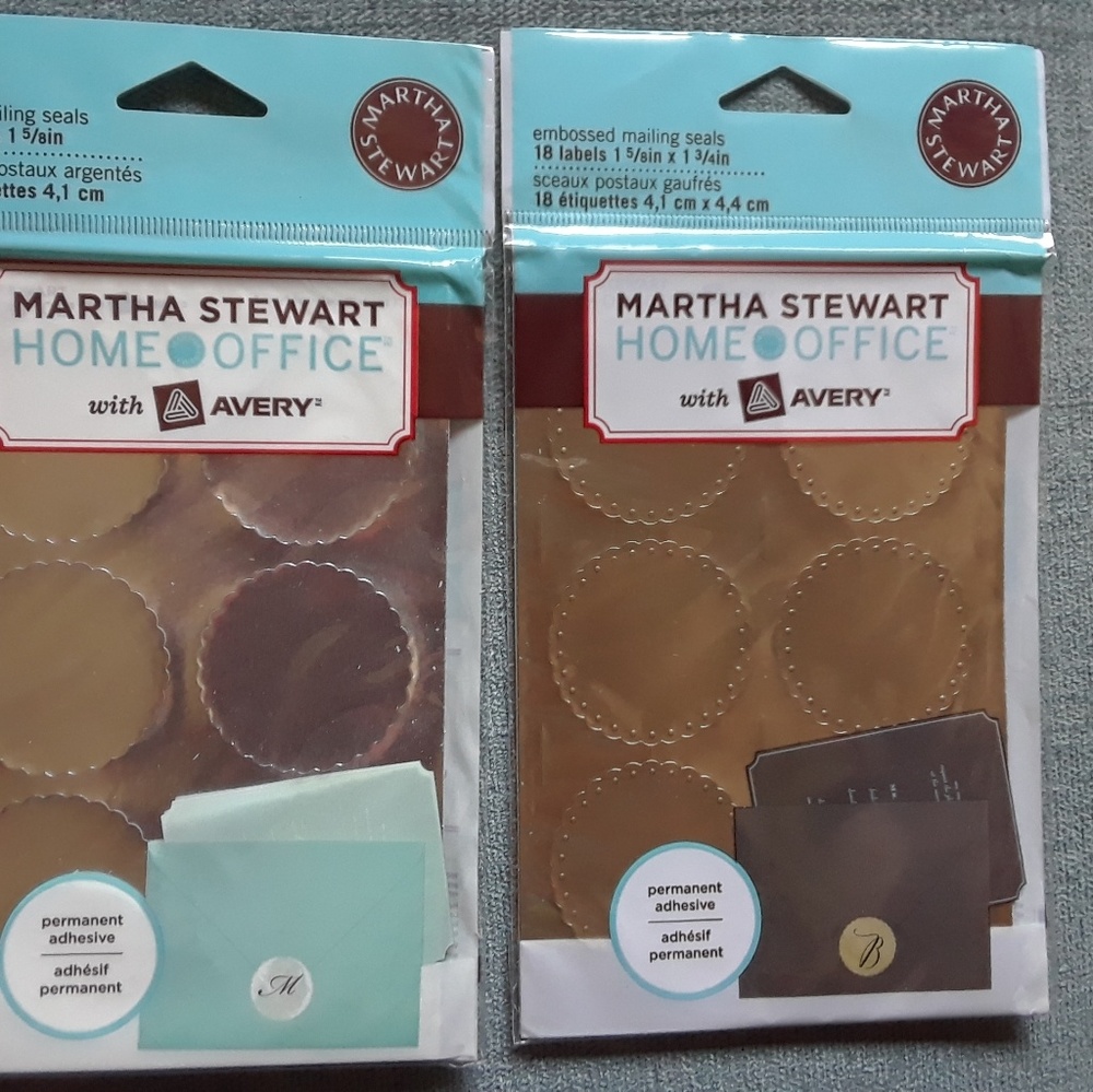 Martha Stewart metallic labels